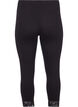 Basic 3/4 legging met kanten randje, Zwart, Packshot image number 1