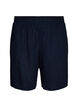 Shorts met hoge taille in linnen en viscose, Blauw, Packshot image number 0