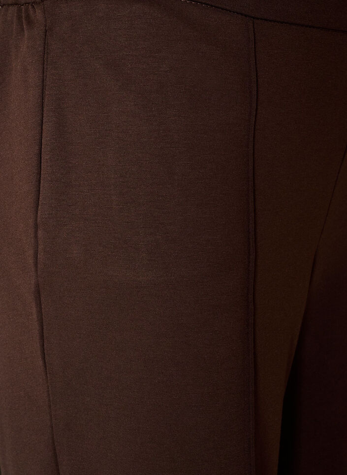 Losse jerseybroek met hoge taille, Bruin, Packshot image number 2