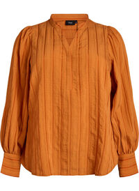 Blouse met verticale strepen, Oranje Blouse met verticale strepen