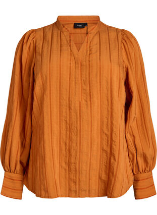 ZizziBlouse met verticale strepen, Pumpkin Spice, Packshot image number 0