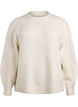 Gebreide blouse met aangehechte koorddetails, Beige, Packshot image number 0