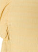 Blouse met smockstructuur en ruchesmouwen, Geel, Packshot image number 2