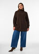Losse gebreide trui met coltrui, Bruin, Model image number 1