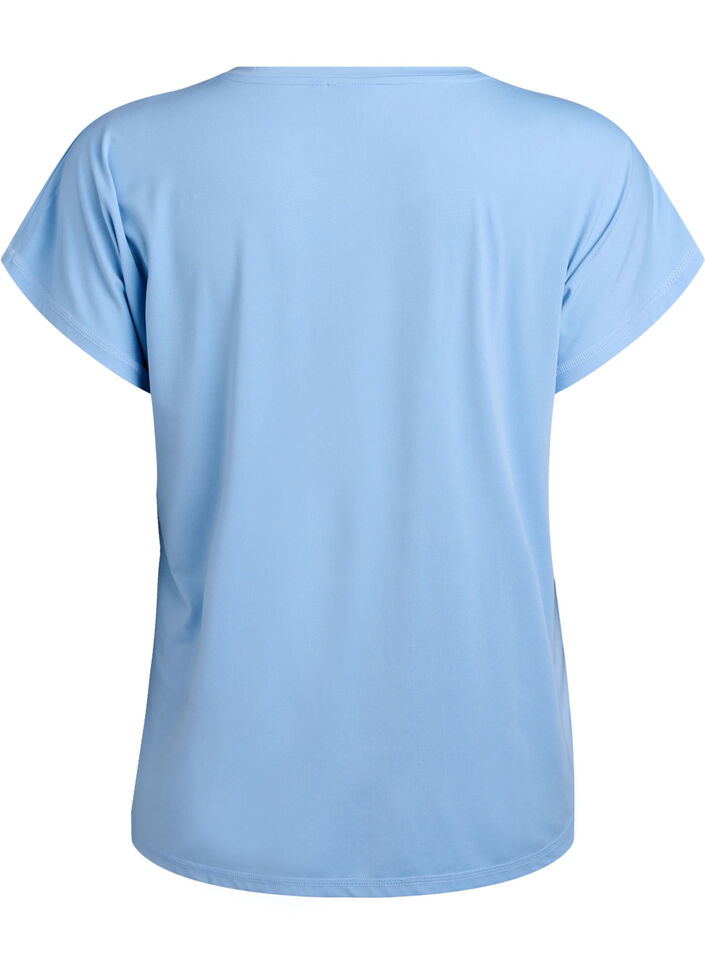 Effen gekleurd T-shirt voor sporten, Blauw, Packshot image number 1