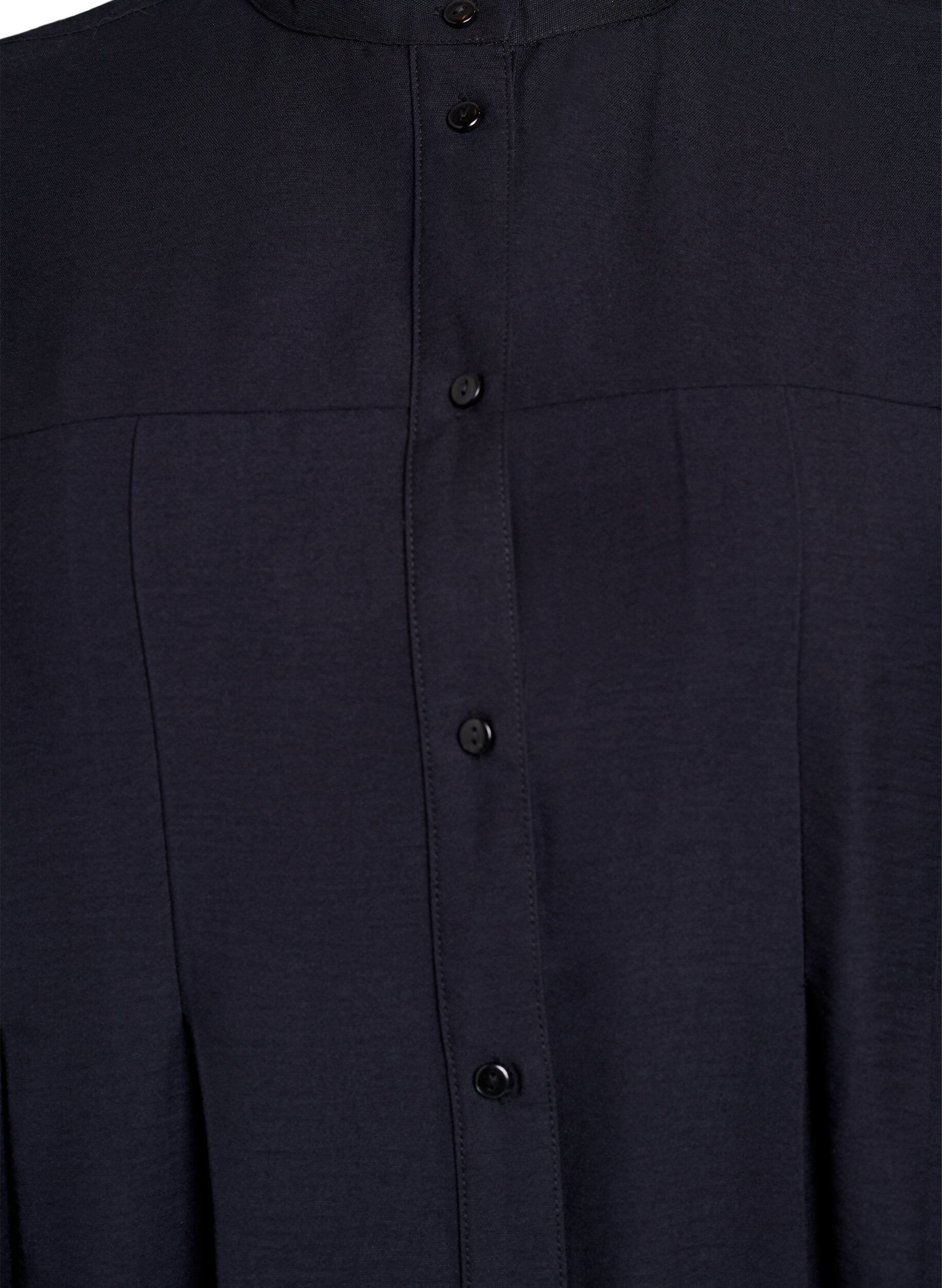 ZizziViscose shirt met A-lijn vorm, Zwart, Packshot image number 2