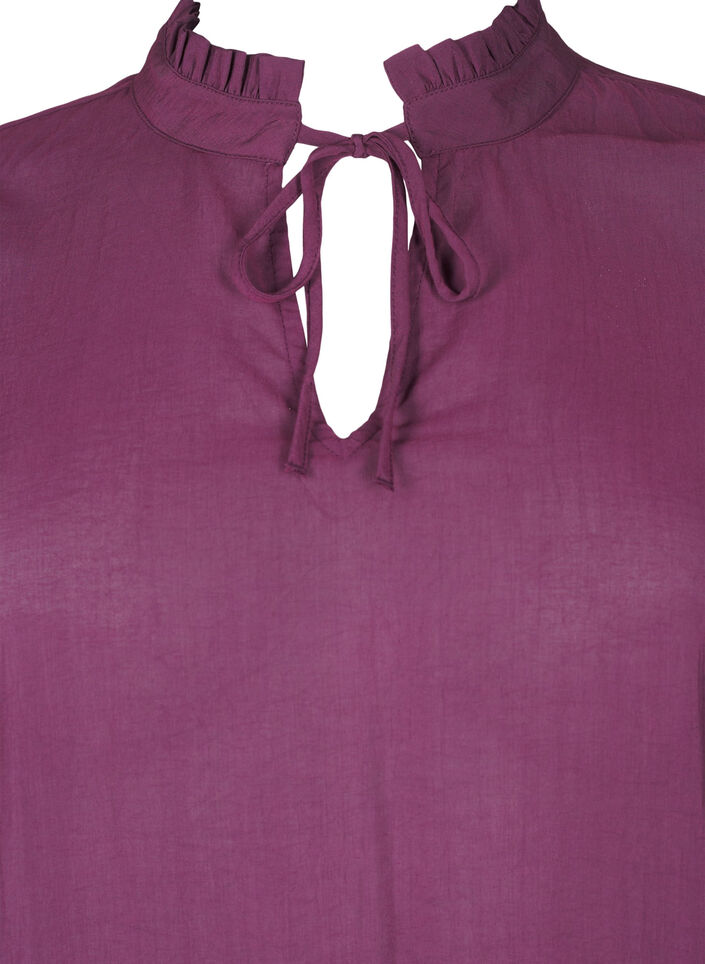 Viscose blouse met peplum, Paars, Packshot image number 2