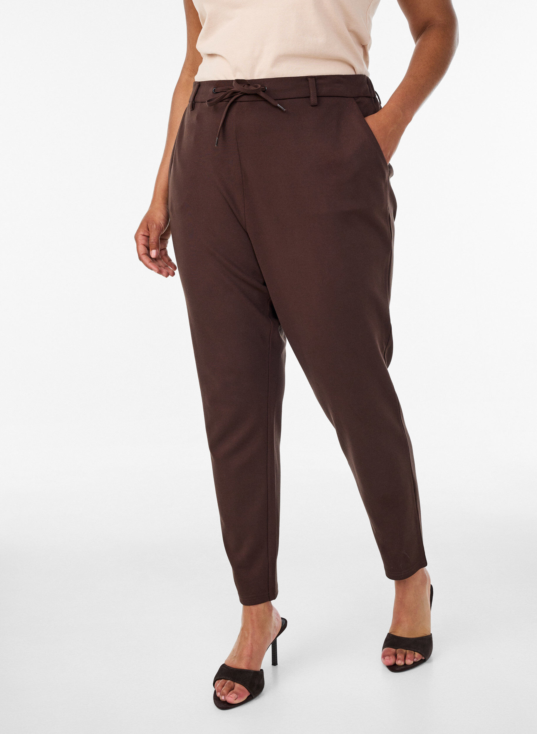 ZizziPantalon Maddison, Marron, Model image number 2