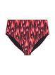 Bikinibroekje met print en hoge taille, Rood, Packshot image number 0