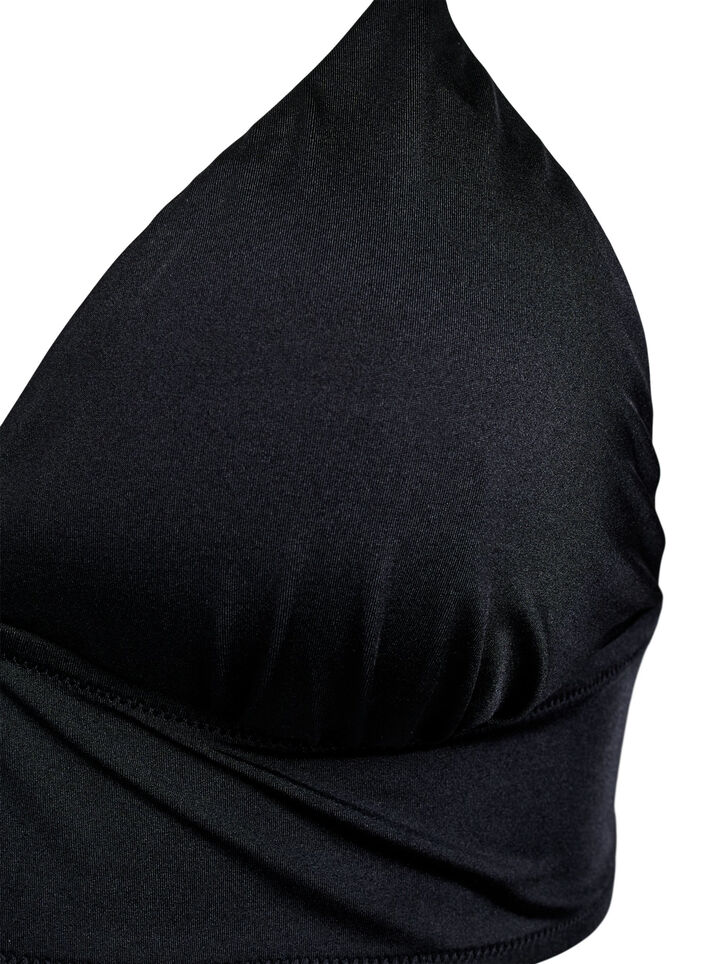 Bikinitop met uitneembare pads en rugsluiting, Black, Packshot