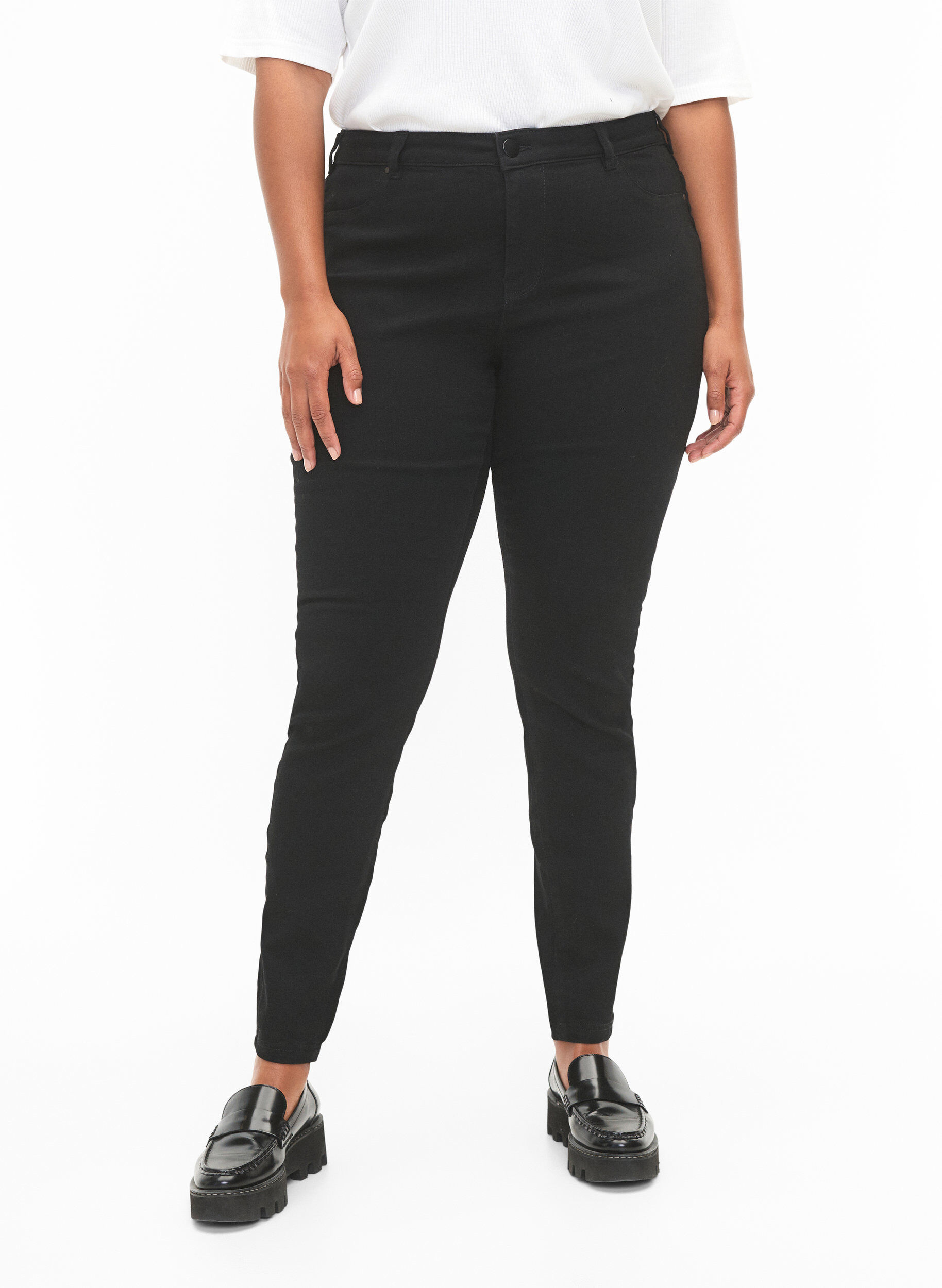 ZizziJeggings van katoenmix, Black, Model image number 2