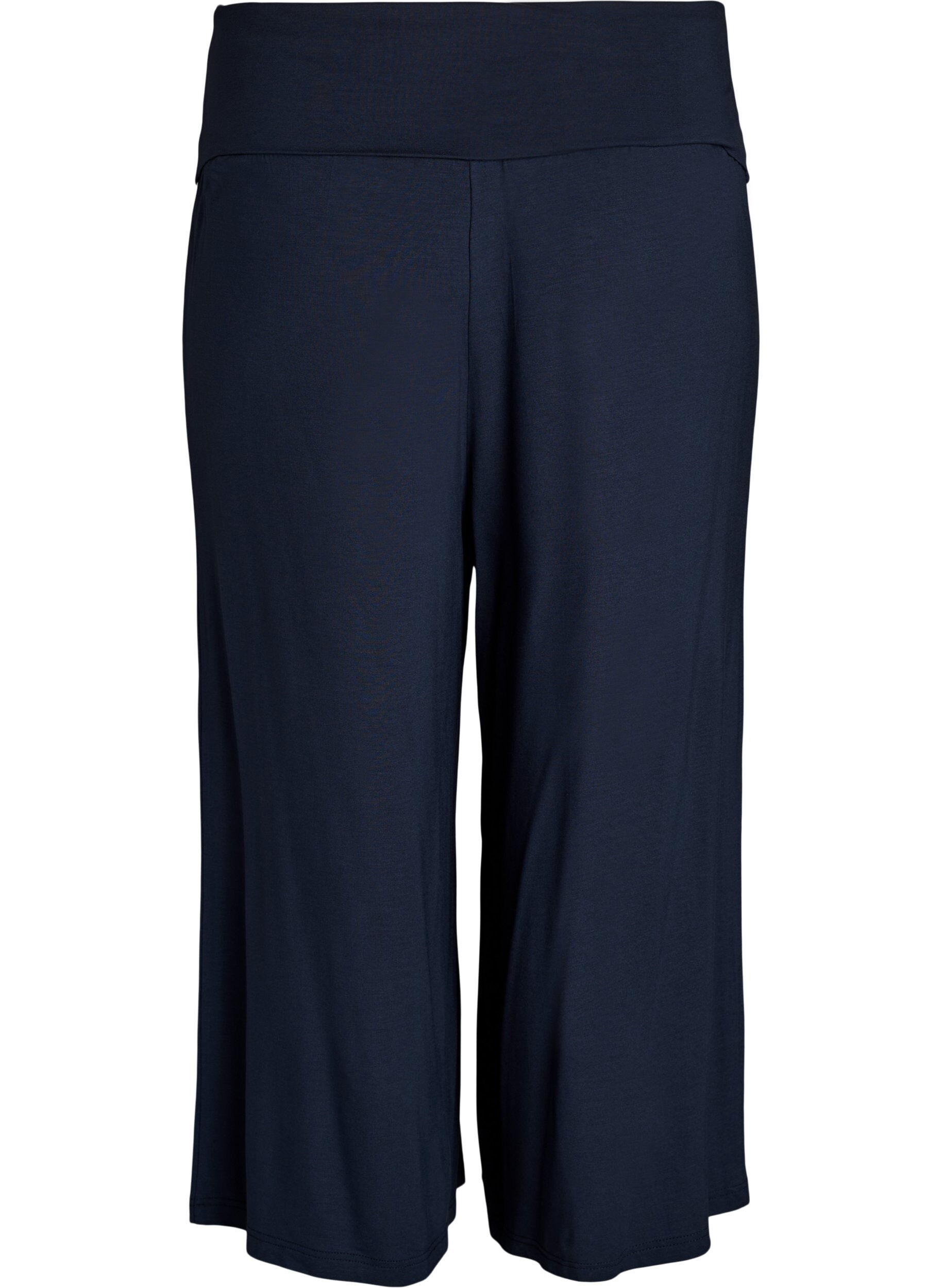 ZizziJersey culotte broek met hoge taille, Blauw, Packshot image number 1