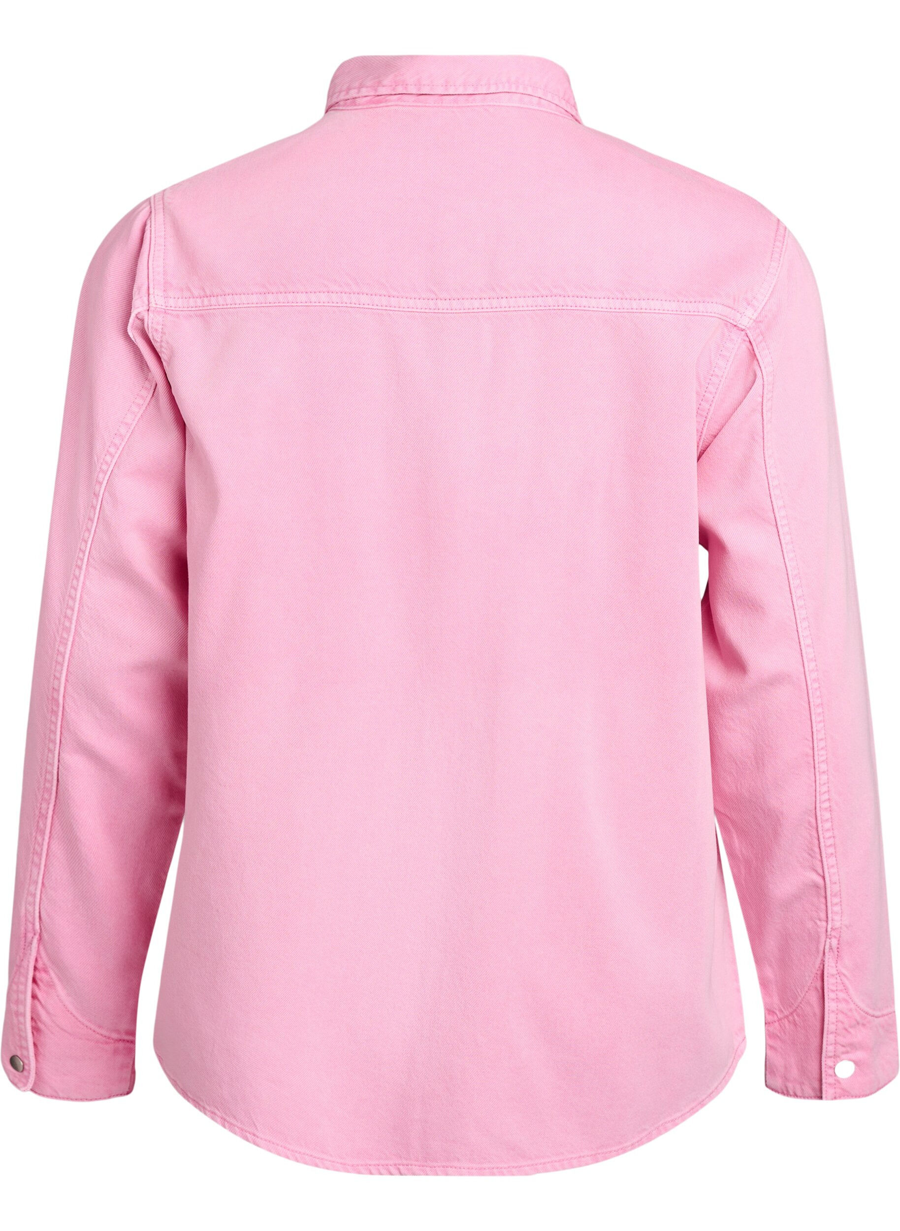 ZizziSpijkerblouse met borstzakken, Roze, Packshot image number 1