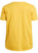Basic katoenen T-shirt met ronde hals, Geel, Packshot image number 1