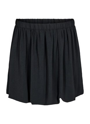 ZizziKorte ballonrok met een elastische taille, Black, Packshot image number 0