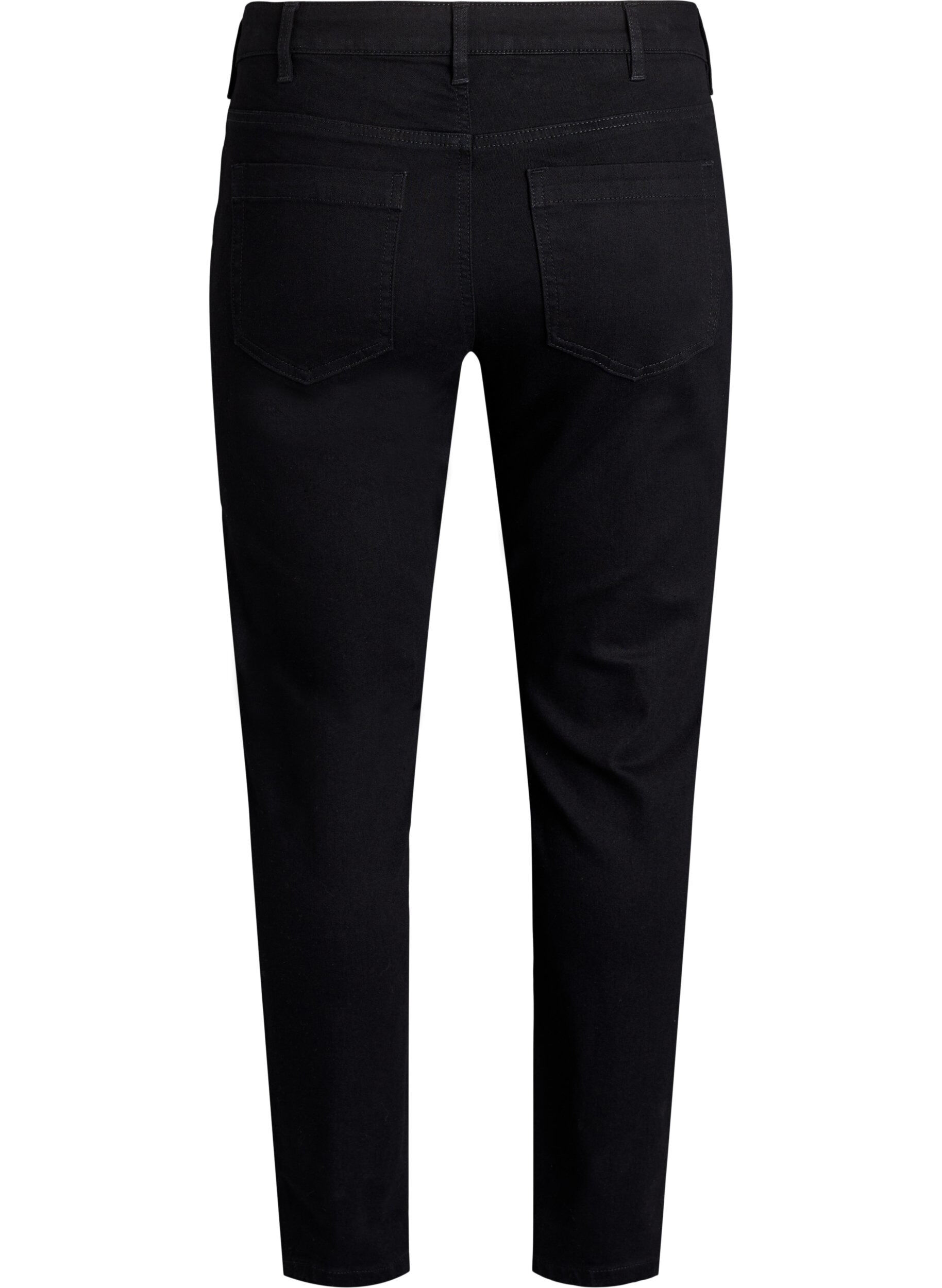 ZizziSlim-fit Emily jeans met normale taille, Zwart, Packshot image number 1
