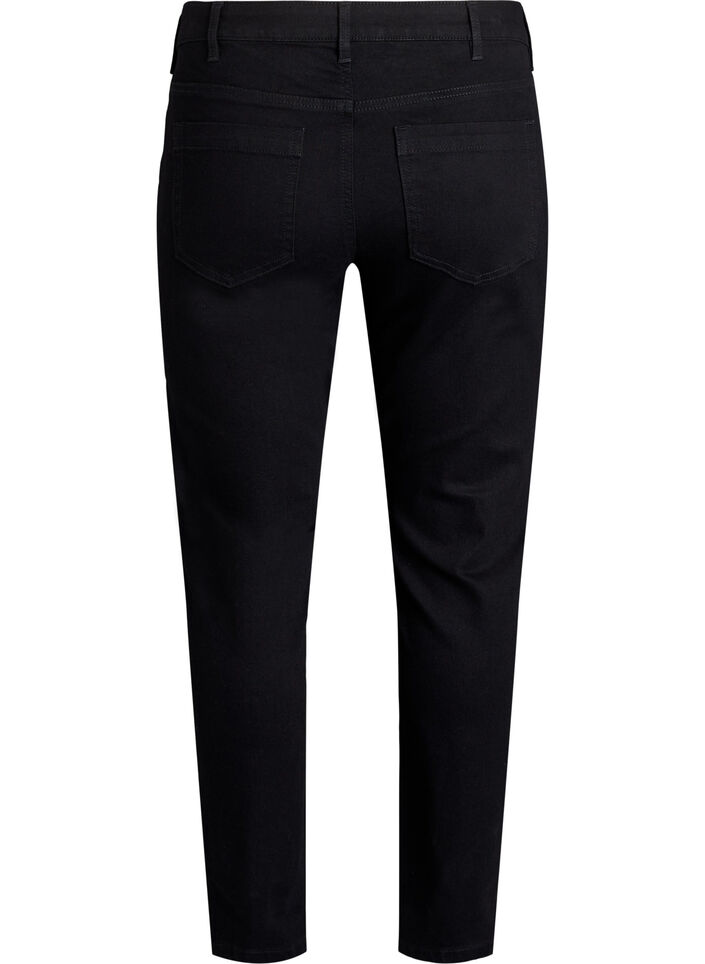 Slim-fit Emily jeans met normale taille, Zwart, Packshot image number 1