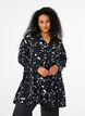 Tuniek met print en een ruchekraag, Black AOP Print, Model image number 0