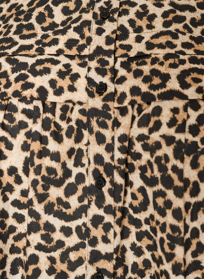 Mouwloze A-lijn katoenen blouseshirt, Bruin, Packshot image number 2