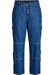 High waist cargo jeans, Blauw, Packshot image number 0