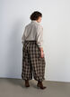 Gestreept overhemd met afneembare strik aan de hals, Beige, Model image number 2