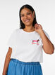 Katoenen T-shirt met print op de borst, Wit, Model image number 0