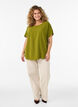 Top met korte mouwen en ronde hals, Groen, Model image number 1