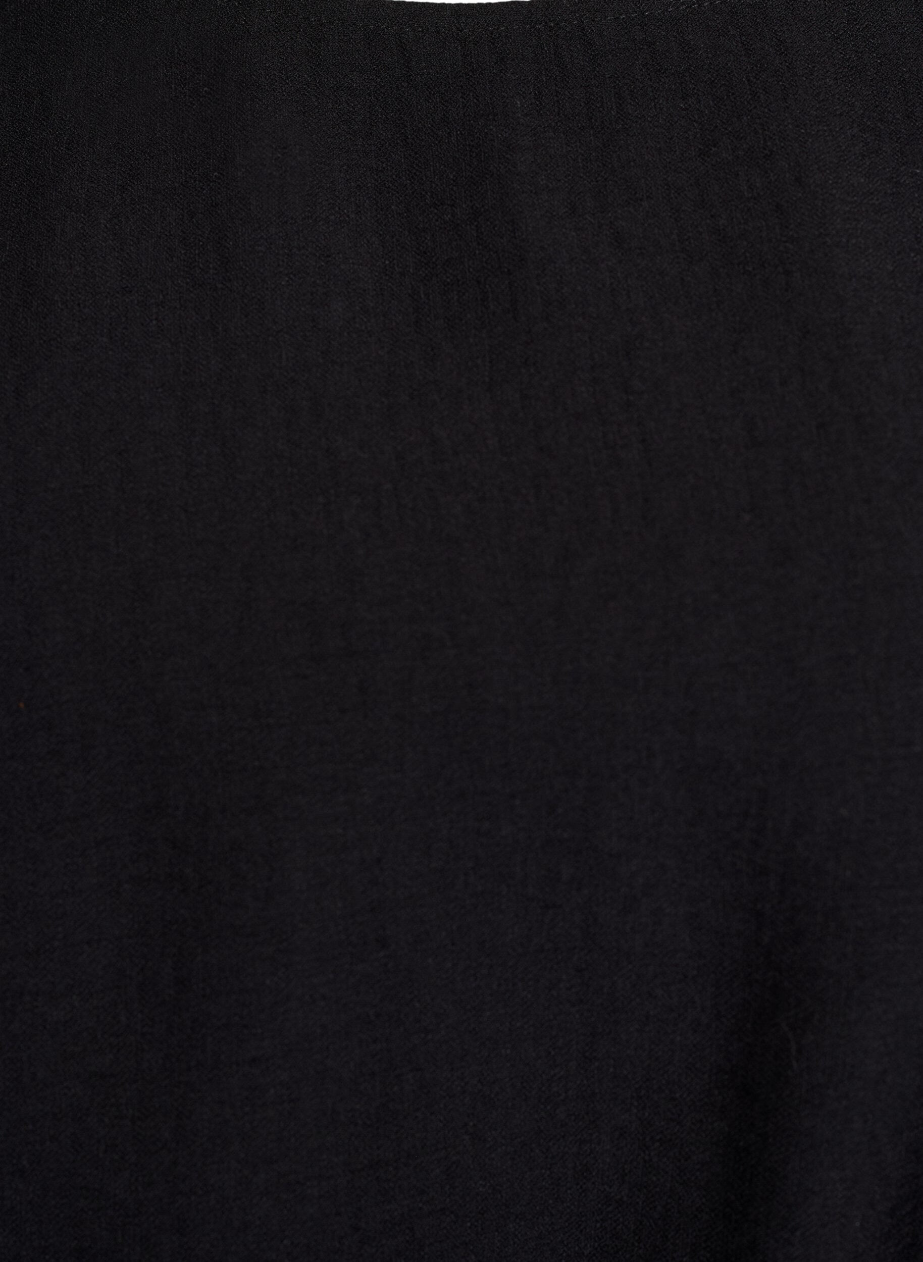 ZizziKorte jurk met losse pasvorm en strikceintuur, Zwart, Packshot image number 2