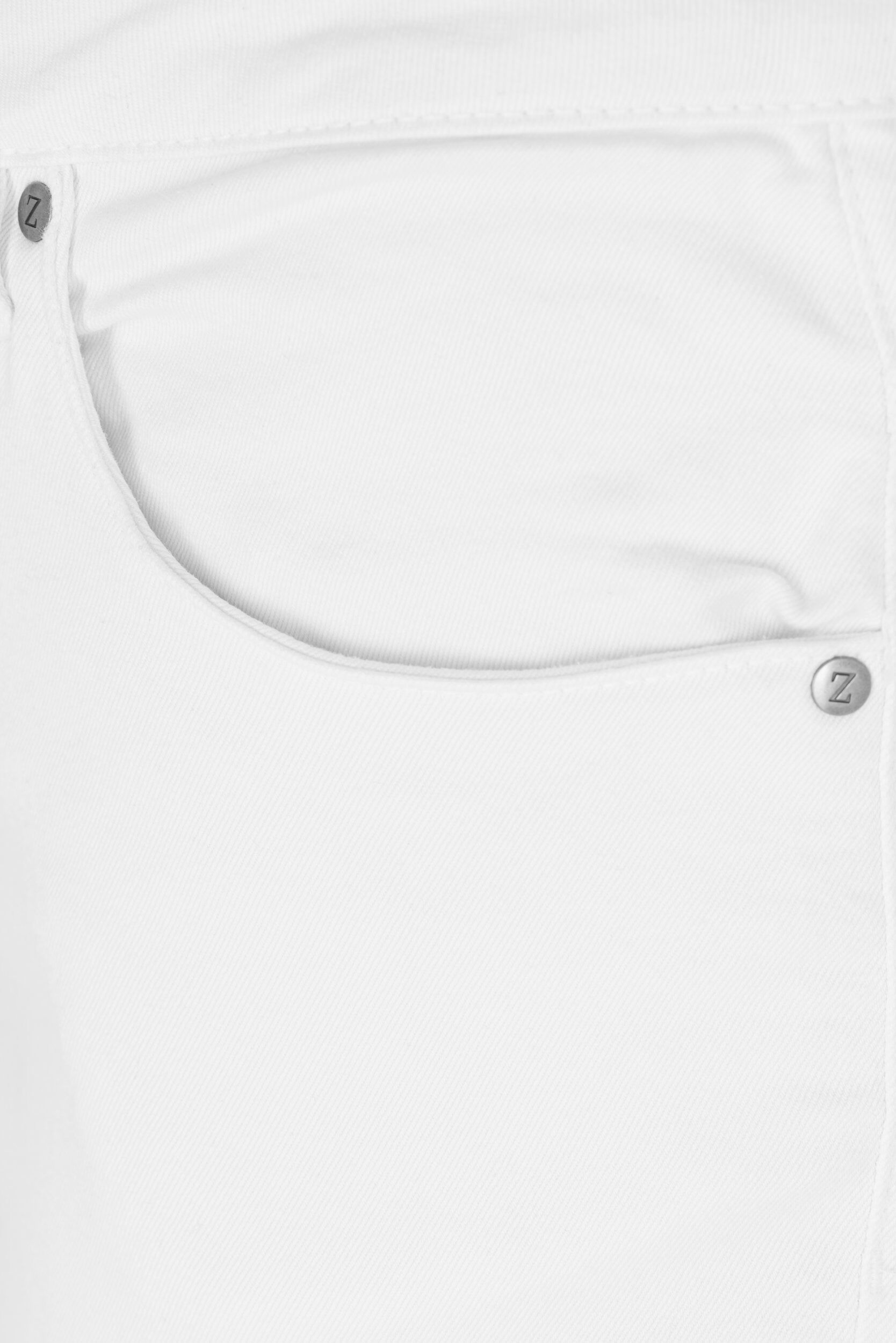 ZizziHigh waist Amy capri jeans met super slim fit, Wit, Packshot image number 2