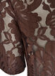 Kanten blouse met korte mouwen, Bruin, Packshot image number 3