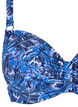 Haut de bikini avec armatures et imprim&eacute;, Bleu, Packshot image number 2