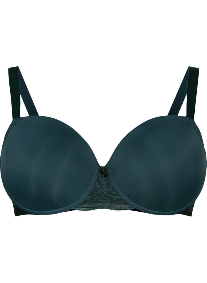 Voorgevormde bh met mesh, Groen, Packshot image number 0