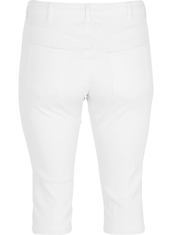High waist Amy capri jeans met super slim fit, Bright White, Packshot