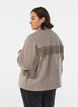 Korte shirtjas met franjes, Beige, Model image number 2