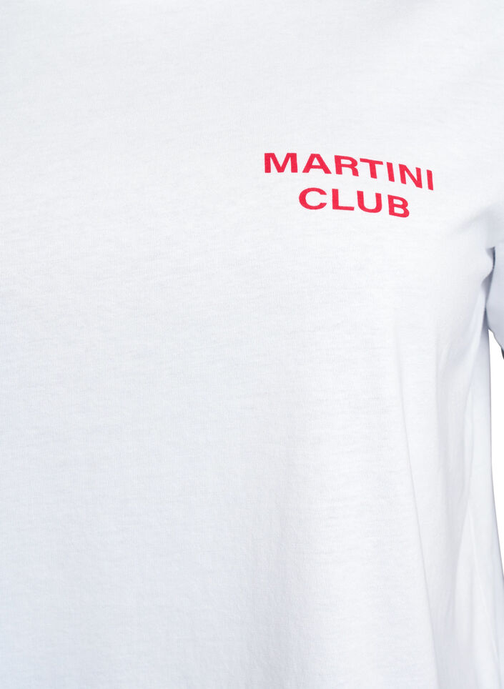 T-shirt met printdetail, Wit, Packshot image number 2