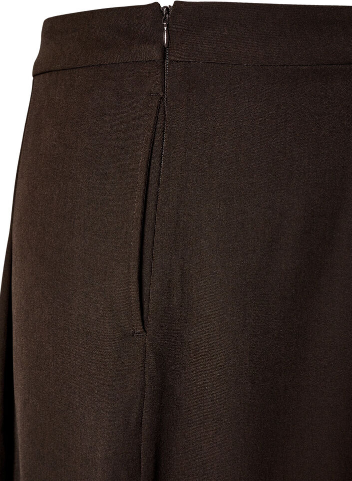 A-lijn rok tot de knie, Bruin, Packshot image number 3
