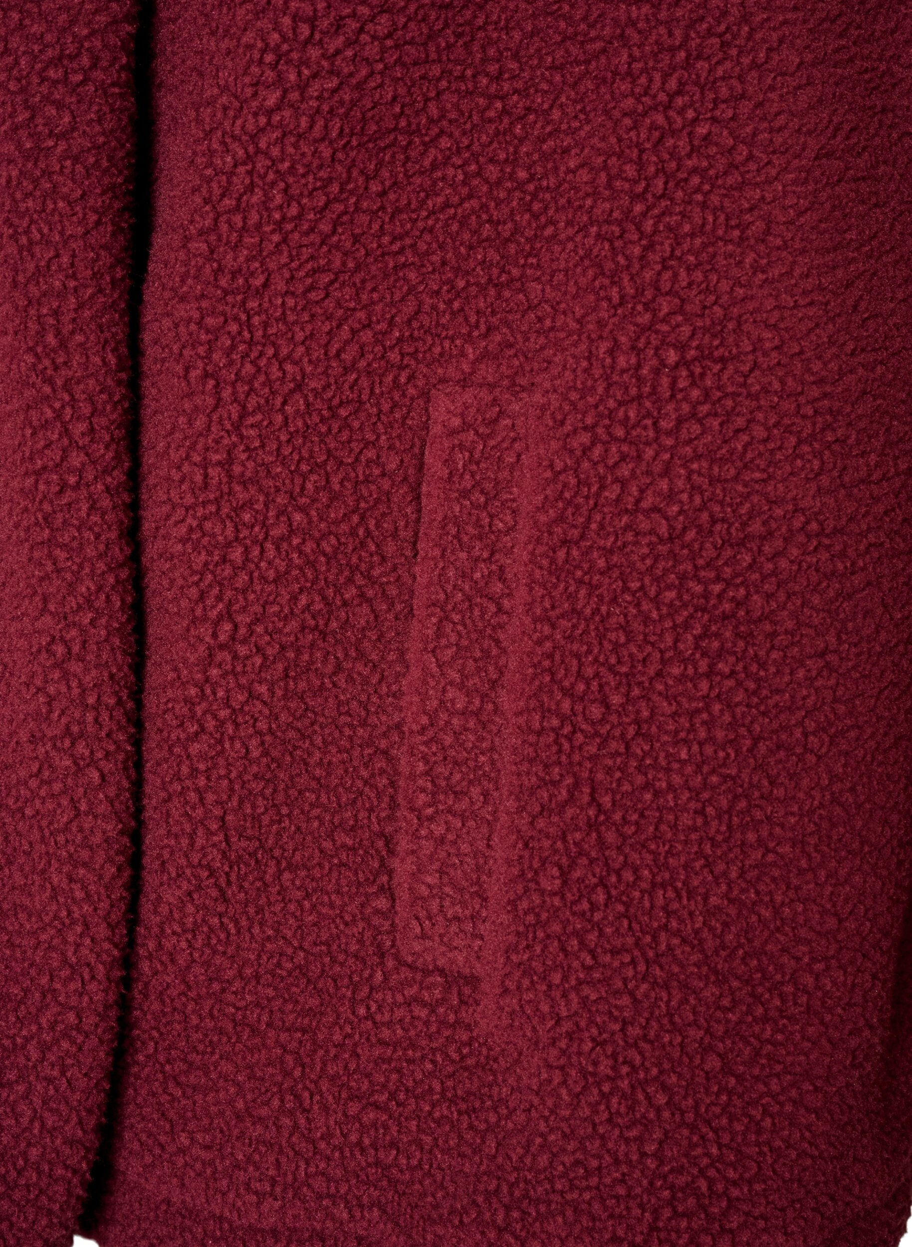 ZizziTeddyjas met broderie anglaise rand en hoge kraag, Rood, Packshot image number 3
