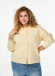 Gebreide cardigan met kraag en knopen, Geel, Model image number 0
