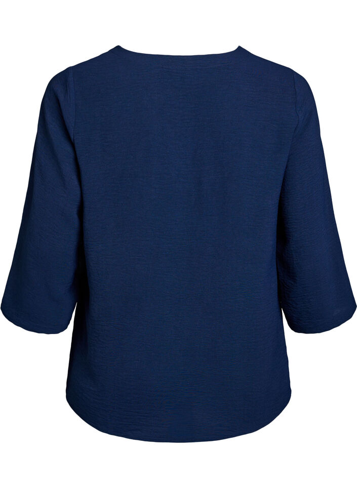 Flash - Blouse met 3/4 mouwen, Blauw, Packshot image number 1
