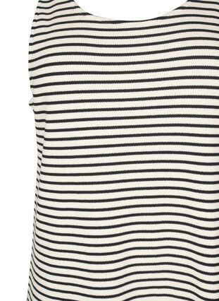 ZizziGestreepte midi tankjurk, White Black Stripe, Packshot image number 2