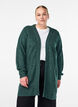 FLASH - Lange ribgebreide vest met zakken, Groen, Model image number 0