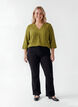 Blouse met 3/4 mouwen, Groen, Model image number 1