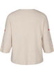 Jumper met hartjes en 3/4 mouwen, Beige, Packshot image number 1