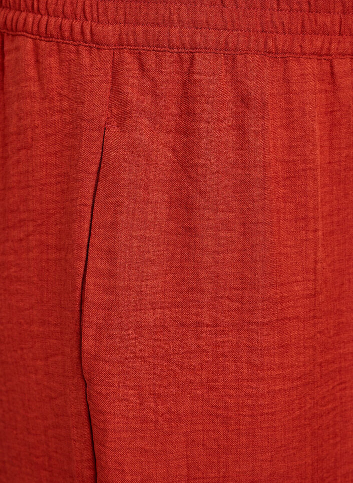 Losse broek met elastische tailleband en zakken, Ketchup, Packshot