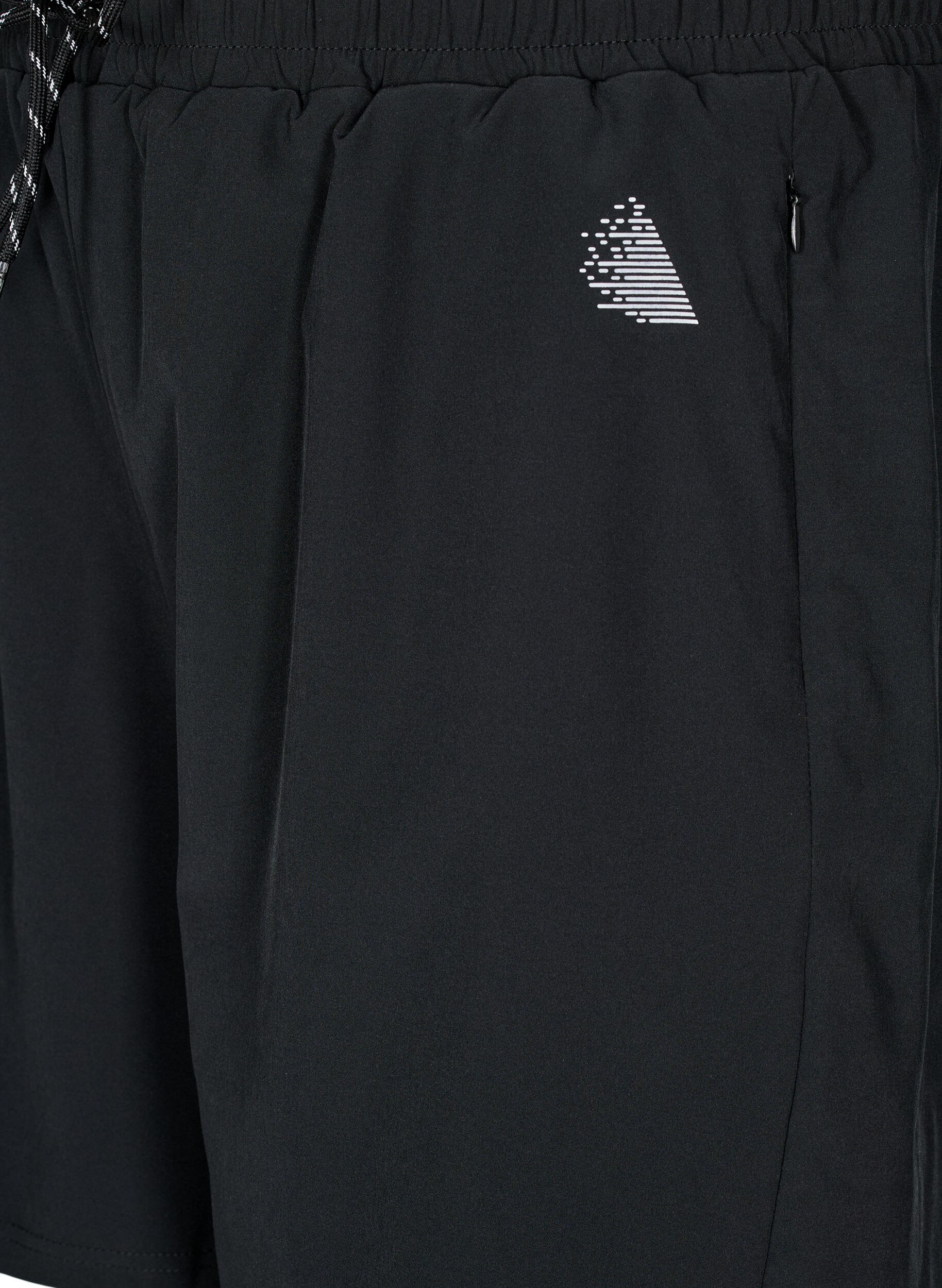 ZizziTrainingsshort met binnenbroekje, Zwart, Packshot image number 2