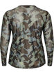 Mesh blouse met print, Groen, Packshot image number 1