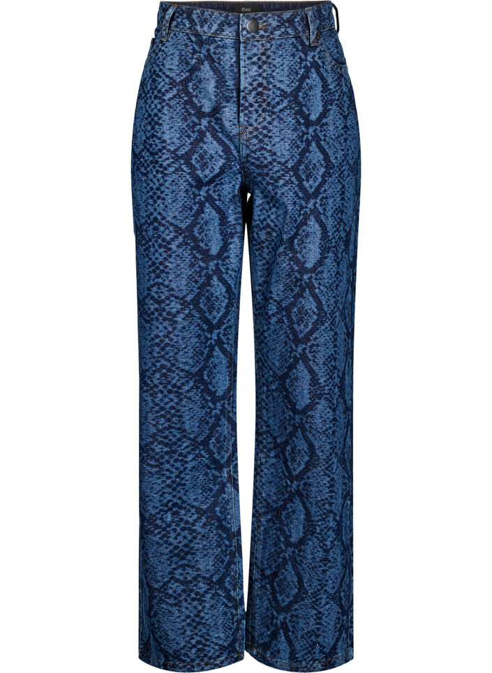 Emily jeans met slangenprint, Denim Snake AOP, Packshot