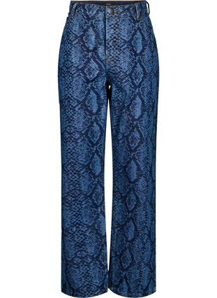 ZizziEmily jeans met slangenprint, Denim Snake AOP, Packshot image number 0