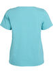 Basic effen katoenen t-shirt, Blauw, Packshot image number 1