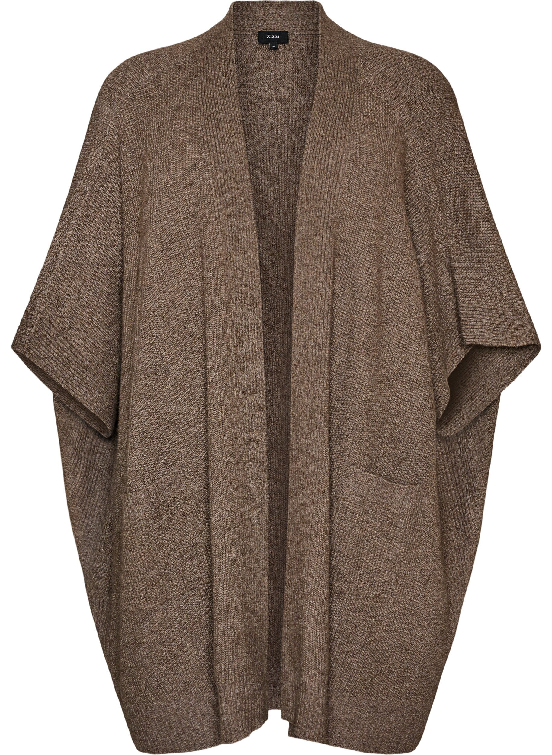 Cardigan met open voorkant en wijde mouwen